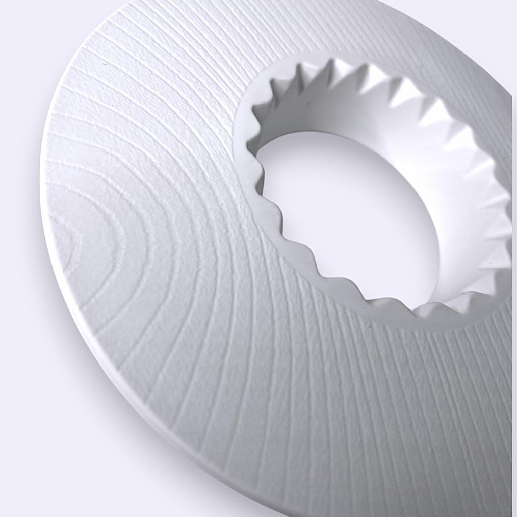 ORIGAMI Tropferhalter [Holzmaserung Weiß] Für S und M