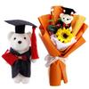 Graduation Ceremony Bachelor Bear Plush Toy Graduation Season Doctor Cap Bear Toy  Kids