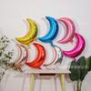 28-Inch Moon Balloon Modeling Birthday Party Arrangement Decorative Atmosphere Balloon Skinny Silver Moon Aluminum Film Balloon