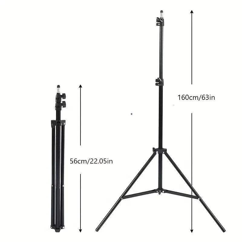 Metal Aluminum Alloy Portable Photography Tripod Light Stand with 1 4 Screw for LED Ring Light Softbox Phone Camera