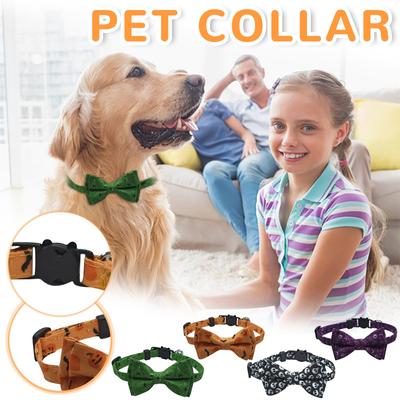 Haustierhalsband Ghost Festival Abnehmbares Schleifenhalsband Urlaubsdruckmuster Hundehalsband Halloween Katzenhalsband