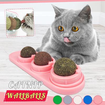 Catnip Wall Balls Cukrové lízání Pevná výživa Energetické míčové hračky
