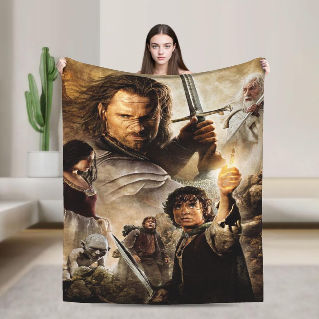 L-Lords Of The R-Rings Plush Blanket Students Flannel Bedding Throws For Living Room Super Warm Design Quality Bedspread Gift
