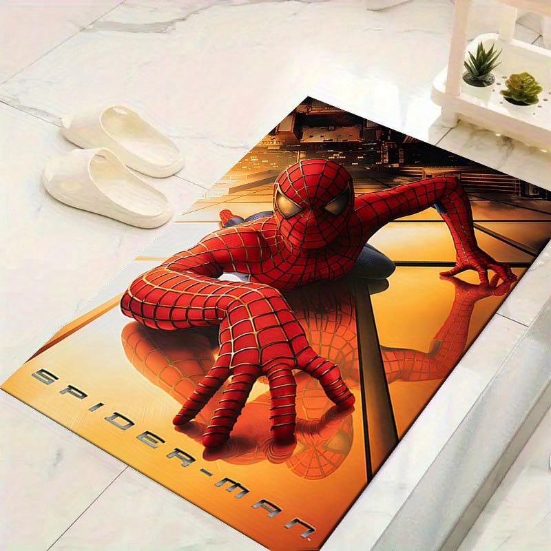 1pc Disney Spiderman Pattern Carpet Area Rug Non Slip Carpet Hand Washable Floor Mat Suitable For Living Room Bedroom Home Decor