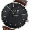 Used Daniel Wellington Watch PETITE ST MAWES 32 Silver DW00100181 Black Brown