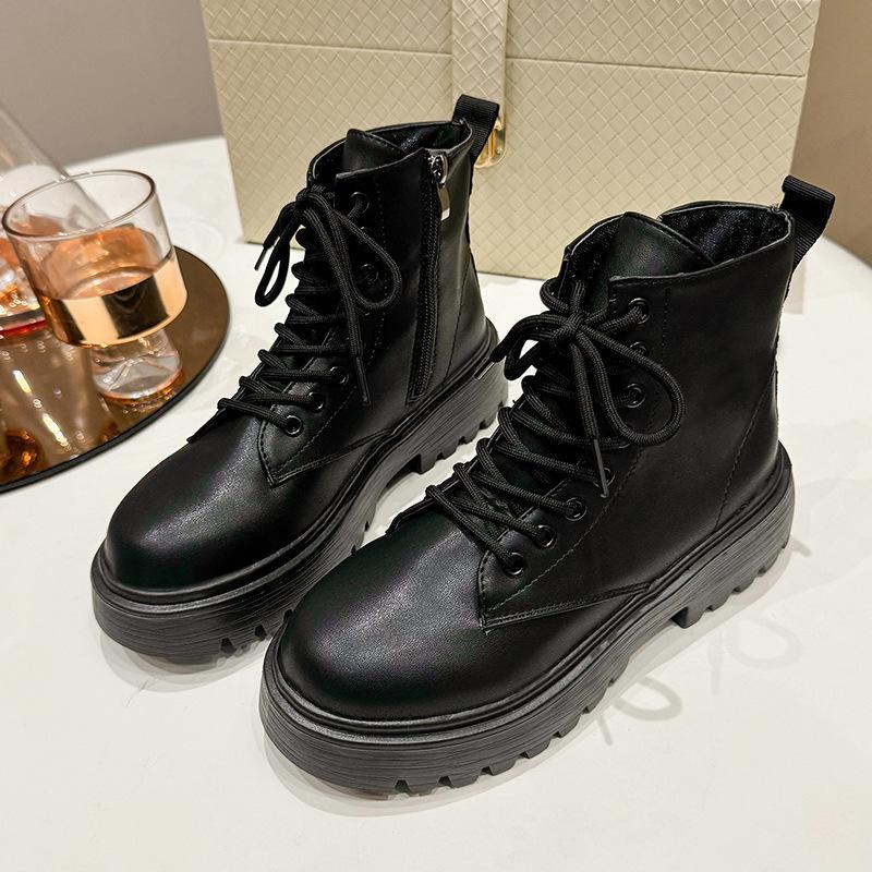 Martin boots British style new thick-soled thin boots heightening boots autumn British 35