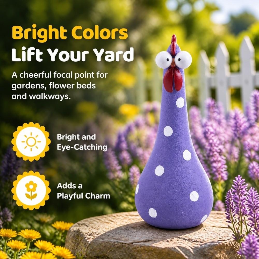 Long Neck Garden Statues Resin Animal Figurines Creative Garden Sculptures Indoor Outdoor