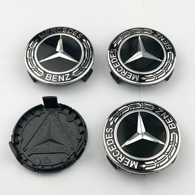 For Mercedes Benz 75MM Car Styling Wheel Center Covers Hub Caps Replacement For Mercedes Benz W211 W203 W204 W210 W124 AMG W202
