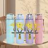 1PC Egyptian Golden Ankh Symbol Print 750ml Color Plastic Sports Water Bottle Leakproof Flip Straw Lid Suitable for Sports Office Home Use