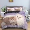 Cute Cats Duvet Cover Puppy Pattern Bedding Set Comforter Covers For Bedroom Twin King Size Soft Quilt Cover Home Textile