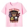 T-shirt stampata 2026 per bambini casual sportiva FNAF At Freddys t-shirt a maniche corte per ragazze e ragazzi