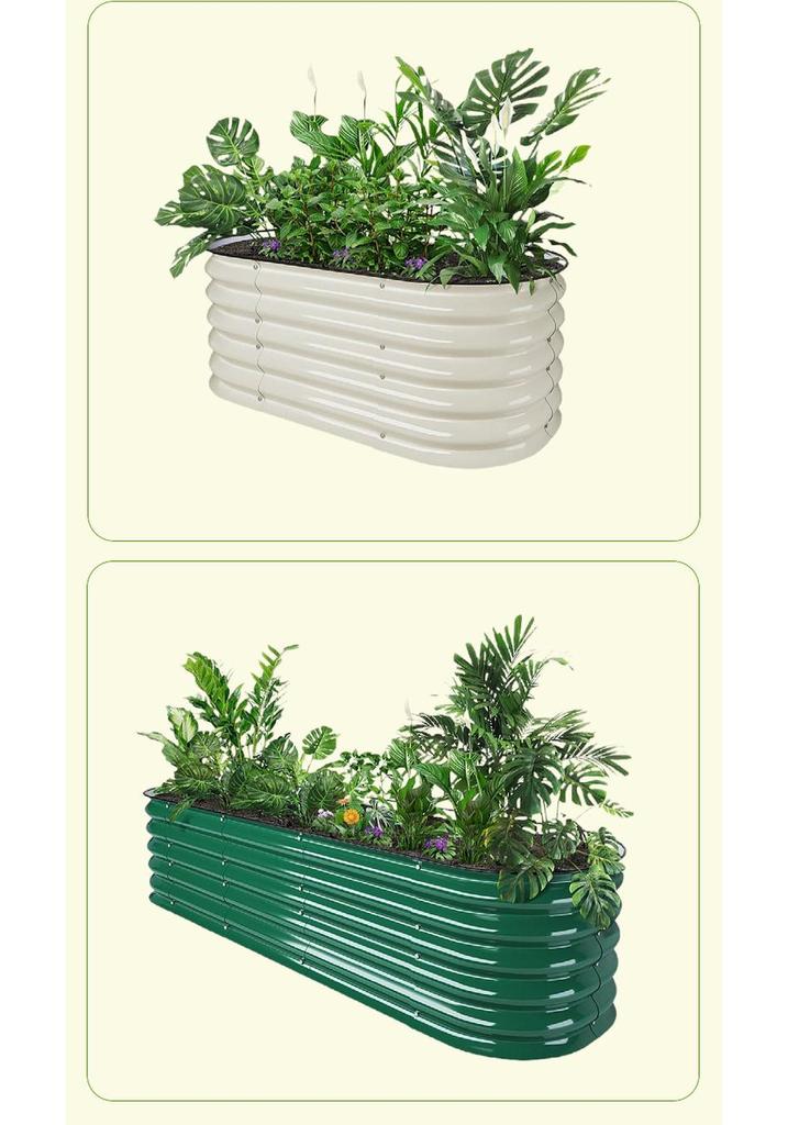 Modular Metal Garden Bed Planter for Vegetables and Flowers