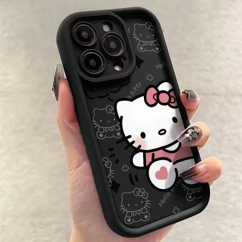 The new KT cat is suitable for iPhone13/14/17ProMax mobile phone case 15pro Apple 12 cute 11E Japan and Korea