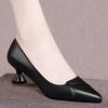 Zapatos De Mujer Women Classic Pointed Toe Black Patent Leather Spring Slip On Shoes for Sexy Party Office Ab664