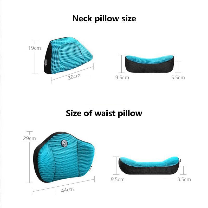 Polymer Car Neck Pillow Lumbar Support Breathable Waist Cushion Comfort Travel Vehicles Supplies Automobile Interior Accessories