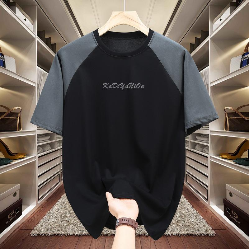Plus Size 11XL T-shirt Short-sleeved Men's Summer Stitching Men's Tops Loose Fat Men's Short-sleeved