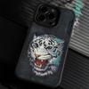 3D Embroidered Cute Wolf Tiger eagle lionr Leather Phone Case For iPhone 15 Pro Max Case Protective Cover For iPhone 15 Pro Case