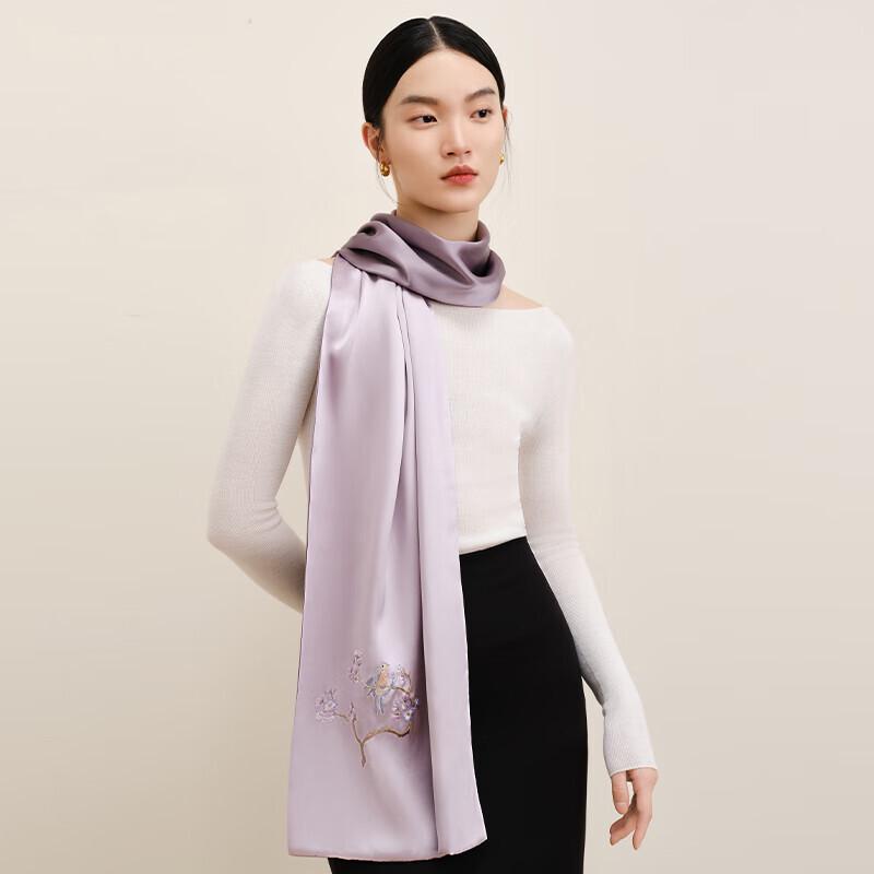 Wanshili Suzhou Embroidery Mulberry Silk Scarf