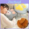 Cozy Cat Paw Hand Warmer And Plush Car Pillow Blanket 3 In 1 For Office Nap