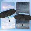 Guarda-chuva dobrável automático com cabo de mosquetão, Guarda-chuva de viagem com proteção UV contra chuva, Guarda-chuva portátil à prova de vento e chuva para mulheres e homens
