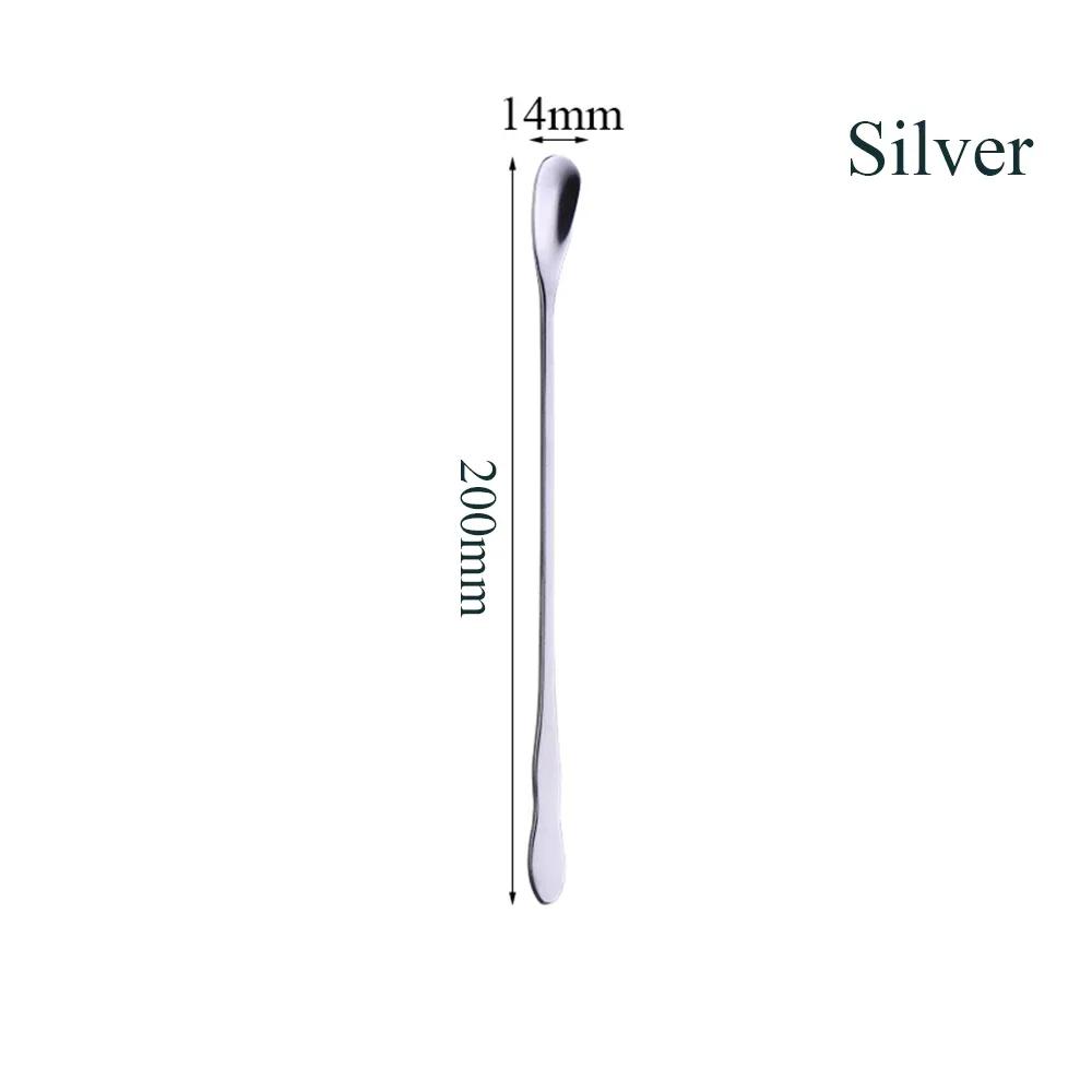 

1PC Long Handle Stainless Steel Spiral Cocktail Spoons Teadrop Scoops Bartender Stirring Tools Kitchen Supplies Accessories