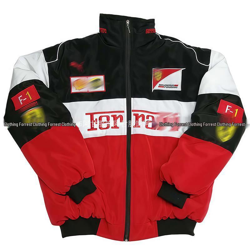 Vintage F1 Rennsport Windbreaker Motorradjacke für Herren & Damen - Gestickter Lässiger Frühjahrsanzug