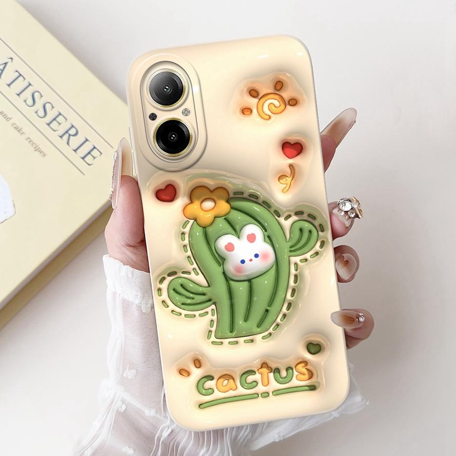 For Realme C67 4G Case RMX3890 Cute Panda Cartoon Cover Anti-Drop Phone Case For Realme C67 RealmeC67 4G Back Covers Soft Fundas