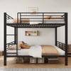 Litera maciza 140x200 metal, litera para adultos, extremadamente estable hasta 400 kg, sin chirridos, ideal para piso compartido y alquiler vacacional, negro