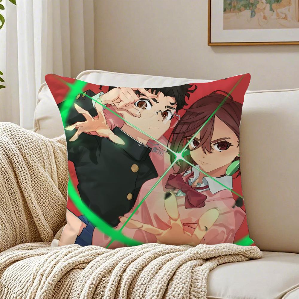 Wacky Japanese Anime DDan Da Dan anime Cushion Cover Pillowcase Antidustmite living Room Sofa Decor Cushion Room