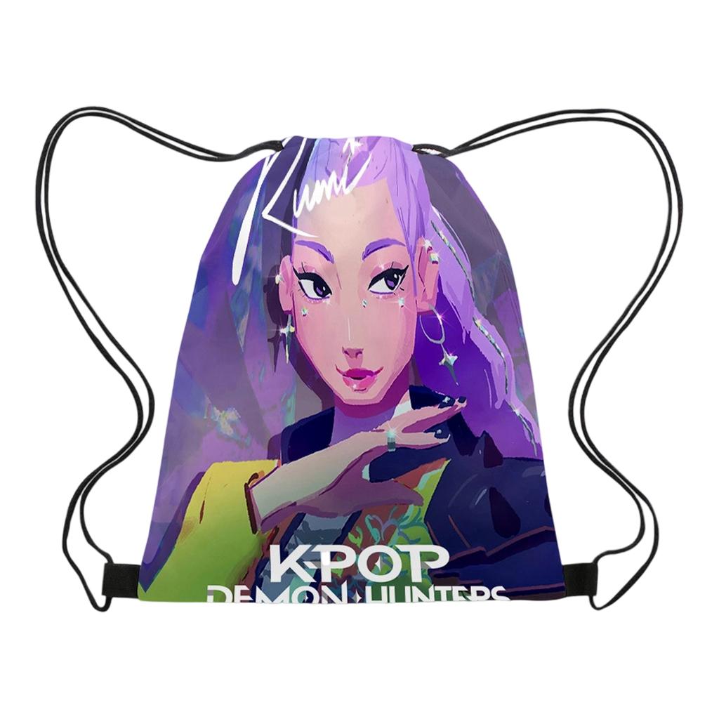 Printed Drawstring Pocket, Portable Drawstring Bag, Water-resistant