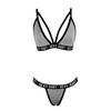 Vogue Women Ladies Letter Push Up Sleepwear Underwear G-String Thong Bra Lingerie Bandage Set Bikini Corset Sexy Sport