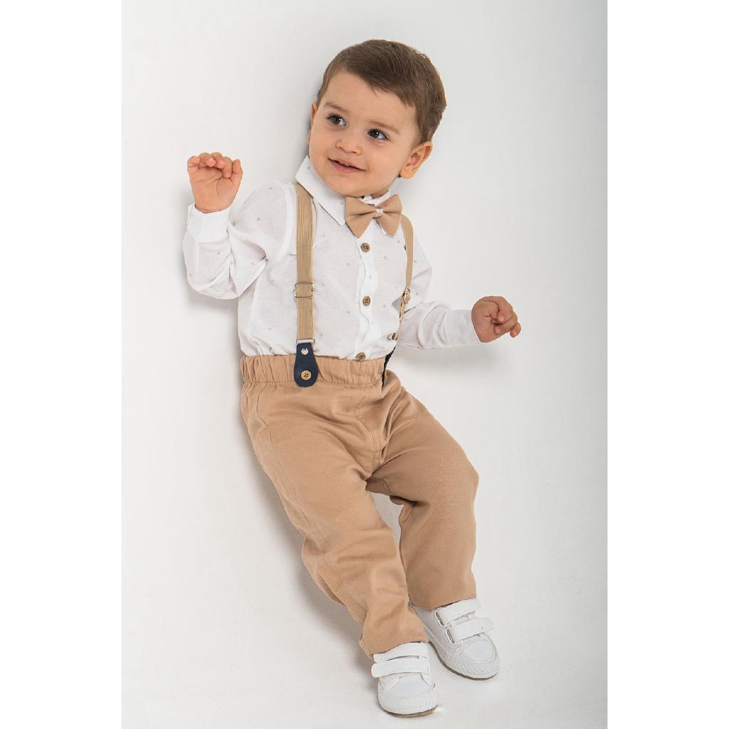 1-5 Years 4 Piece Bowtie And Slopephone Suit Baby Set