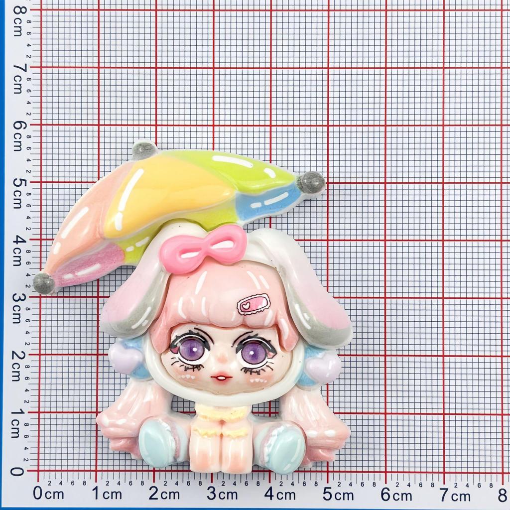DIY Resin Accessories: Handmade Sitting Girl Hair Clip, Keychain, Headband, Phone Case Ornament