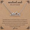 18K Gold Plated Stainless Steel Mountains-Mustard Necklaces Christian Faith Jewelry Mustard Seed Faith Necklace for Women Gifts