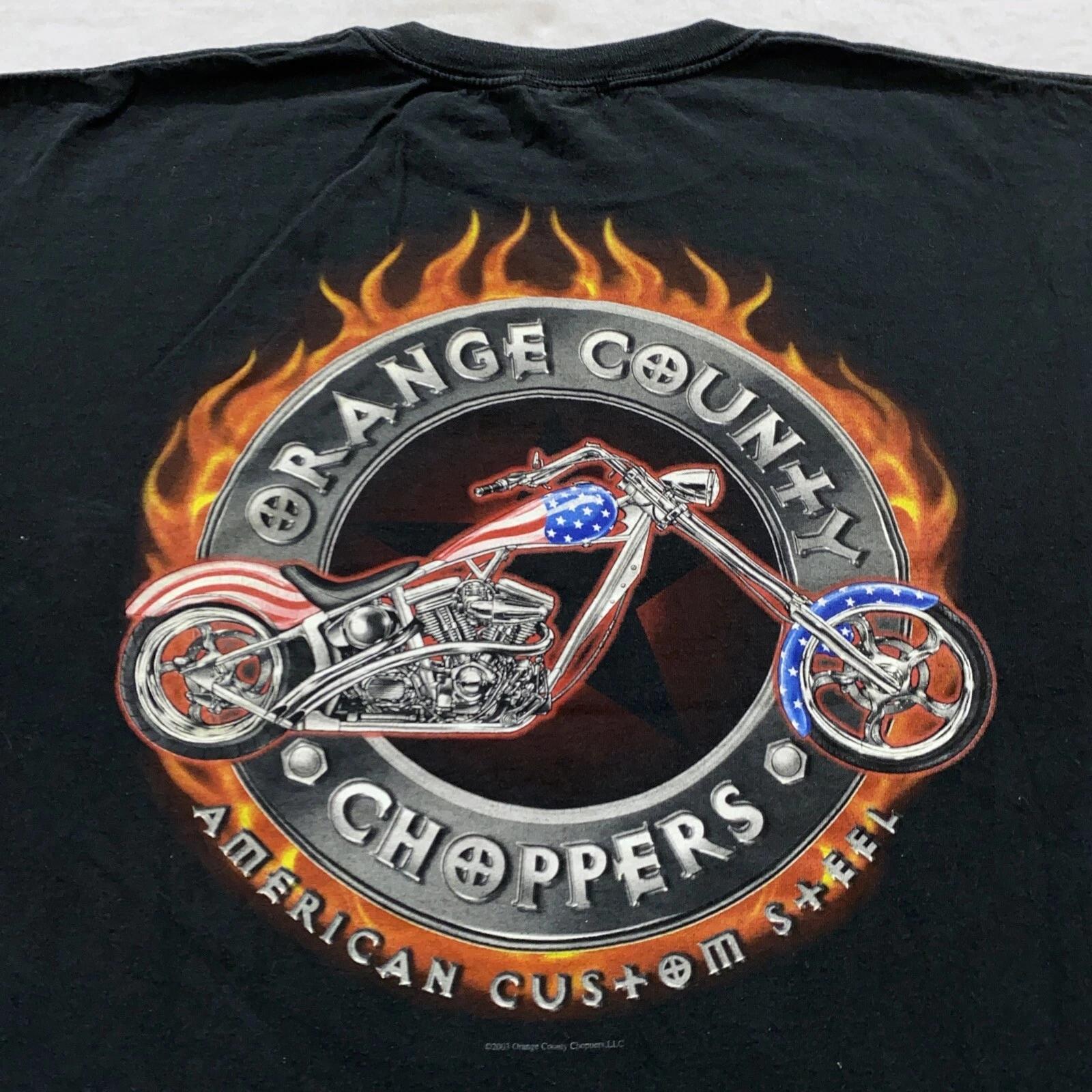 vintage 2003 ORANGE COUNTY CHOPPERS CUSTOM STEEL BIKER T-Shirt 2XL motorcycle S