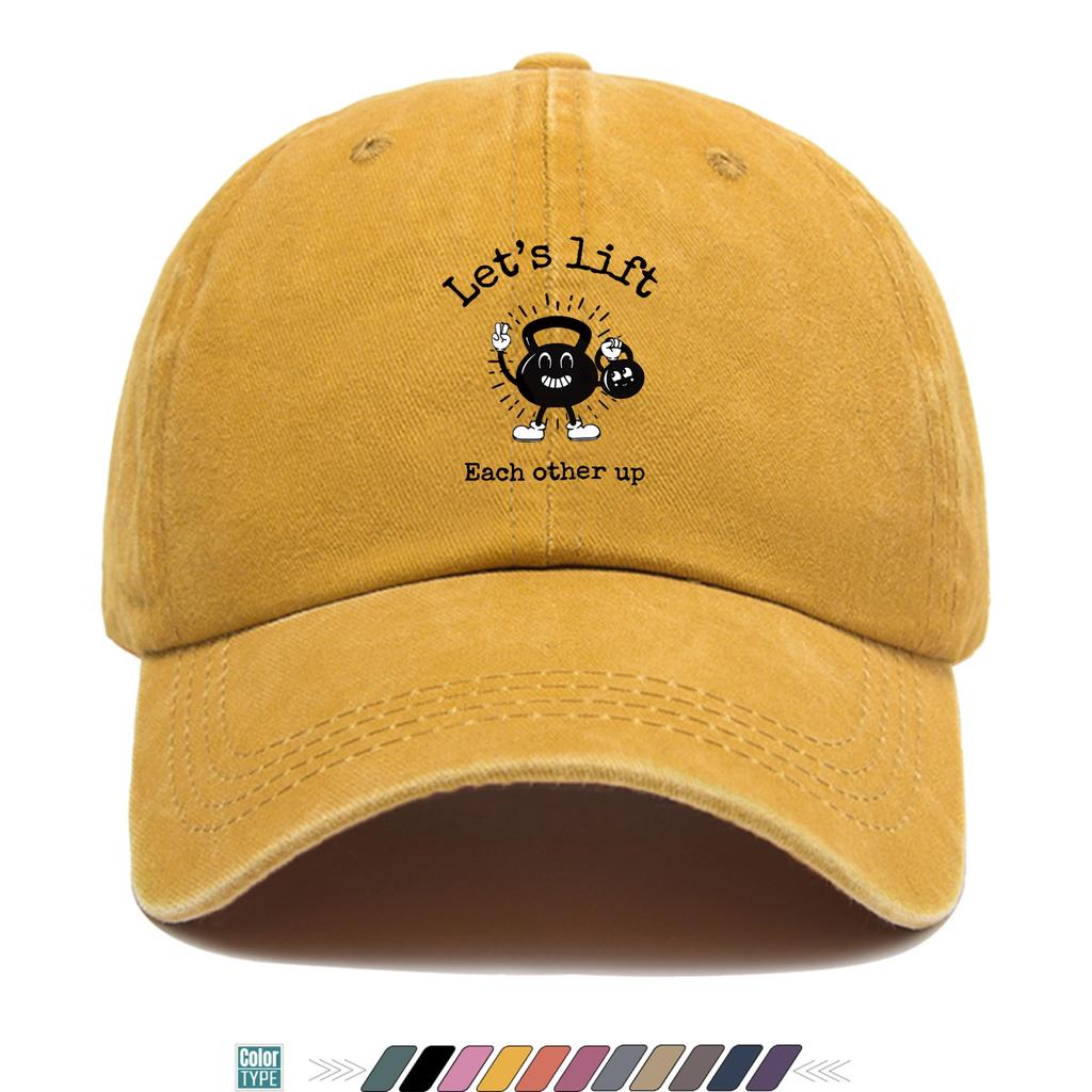 pc pcs American Vintage Trucker Hat with Lets Lift Each Other Up Lettering  Unisex Breathable QuickDry Cap Suitable for O