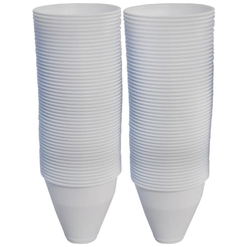 Sunnap Insert Cups, Approx. 200ml, Pack of 100, for Hot & Cold Drinks, ICP-100, White, 8cm Diameter x 8cm Height