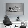White Blcak Guitarist Wall Art Canvas Paintings Posters Wall Canvas Prints Sexy Women Picture for Living Room Home Decoration