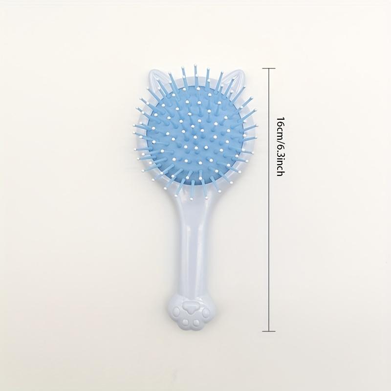 Mini Cat Ear Massage Airbag Hair Brush With Makeup Mirror Cartoon Hairdressing Comb For Girls