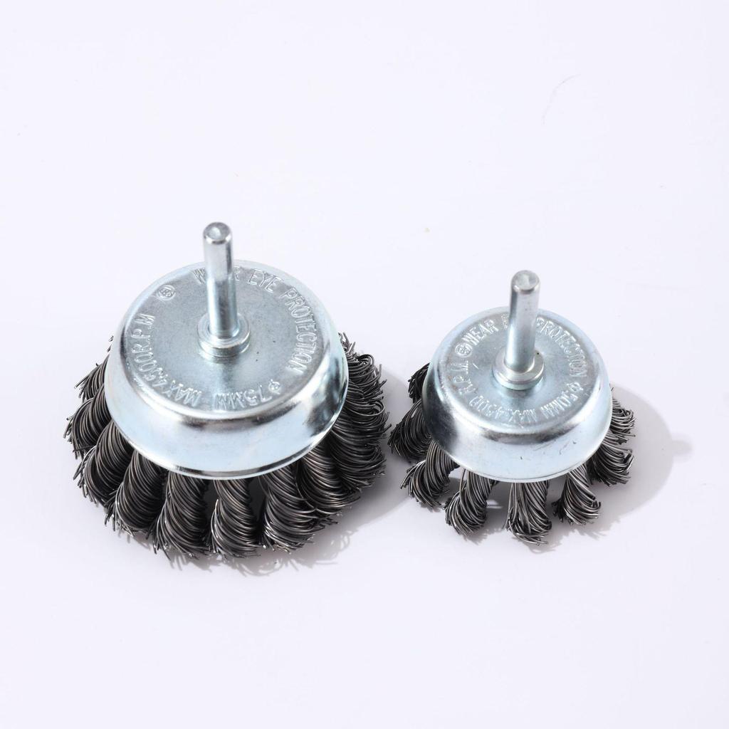 Cross-Border Twisted Wire Steel Brush Wheel for Electric Drills: Bowl-Shaped Grinder for Tire Grinding, Weld Scars, and Polishing.