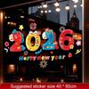 Static Electricity 2026 New Year Window Stickers Colorful Self Adhesive Horse Year Stickers Large Size Cartoon Horse