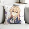 Violet EEvergarden Anime Pillow Case Square DoubleSided Sofa Cushion Cover Bedroom Bedside Pillow Gift