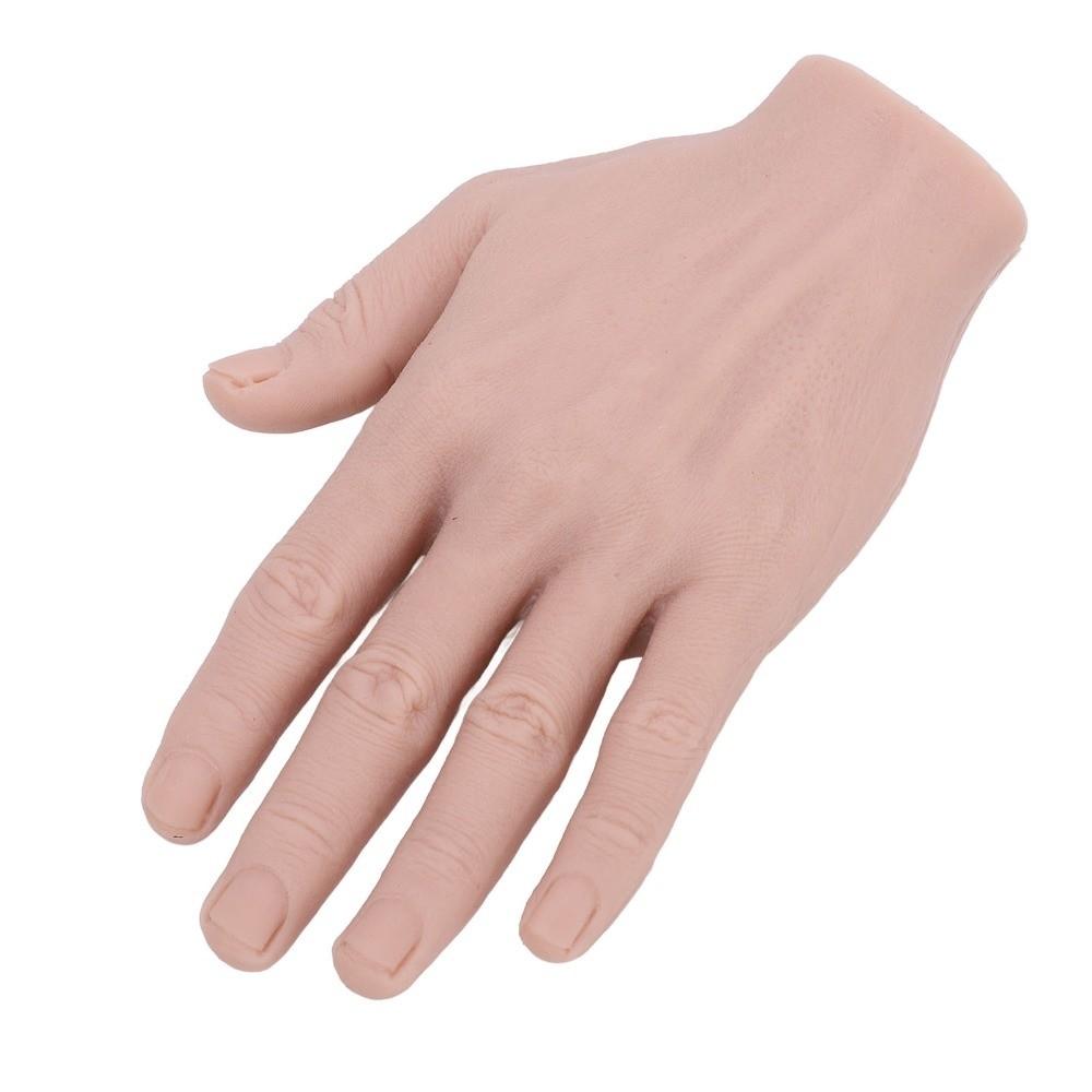 Life Size Silicone Male Hand Model Flexible Reusable Hand Model Bendable Artificial Hand  Beginners