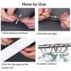 1-20pcs Curtain Rings with Clips Openable Drapery Metal Clip Rustproof Metal Hangers Ring for Windows Rods Decorative Drapery