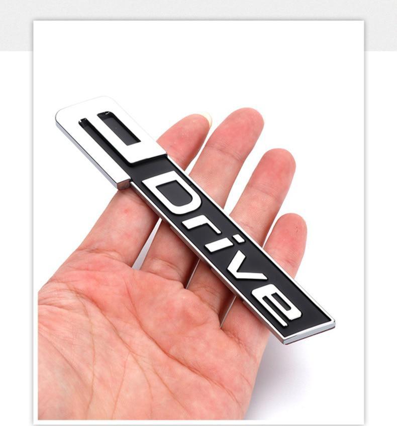 Car Trunk Fender Chrome Badge Emblem Decals Sticker For EDrive Logo 225xe I4 I3 I8 X3 X5 3 5 Series I01 I12 I15 G30 G31 F30 G05