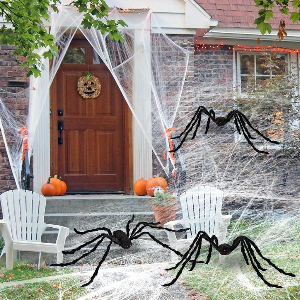 Joyfy Pack Giant Spider Halloween Decorations Scary Outdoor Party Yard FT 3 5 Entertaining Play Safe Fun Kid Friendly