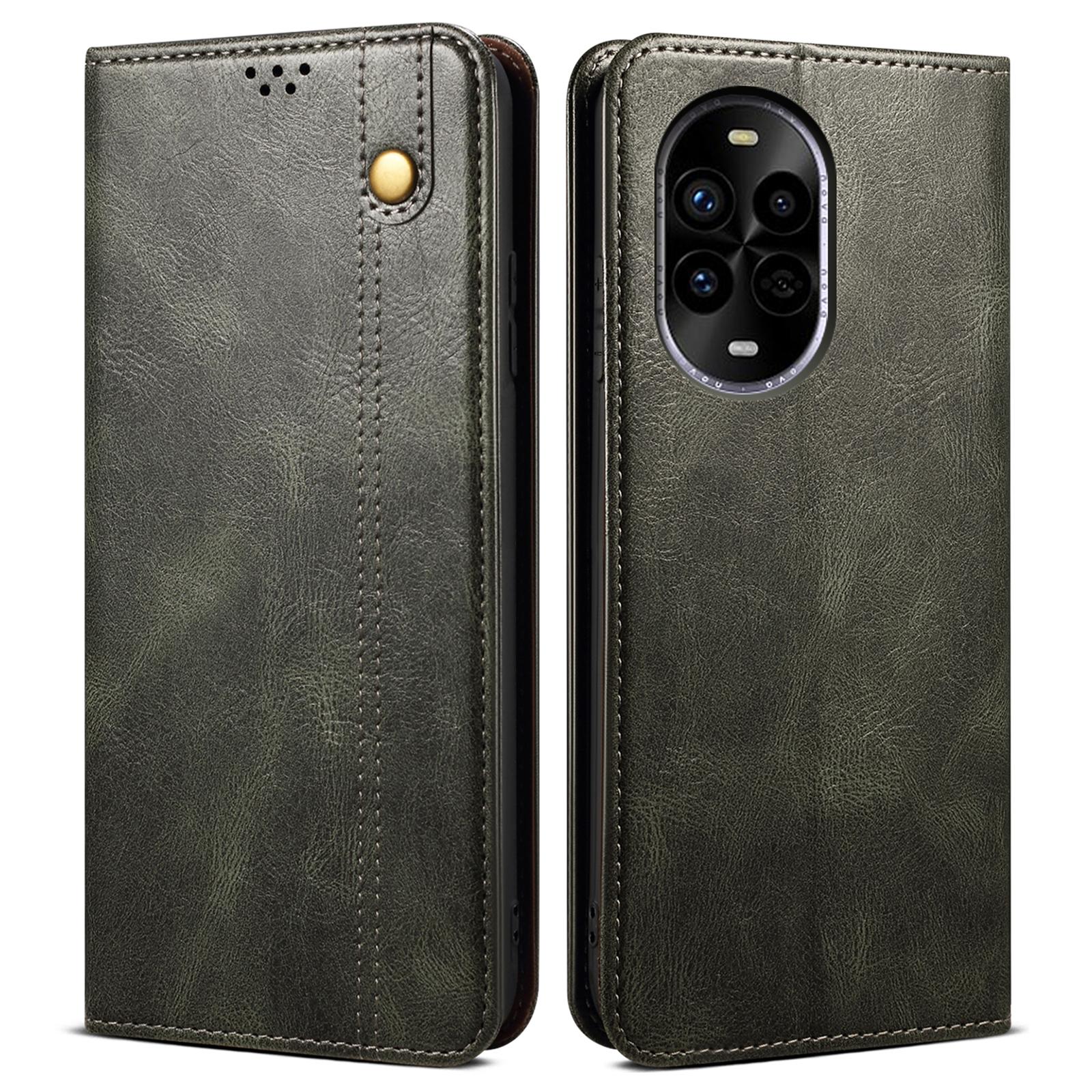 

Чехол для Huawei nova 13 Pro 5G из вощеной кожи с текстурой Crazy Horse, кошелек-подставка, чехол для телефона Green