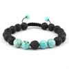Energy Volcanic Stone Yoga Bracelet - 8mm Natural Woven Beads