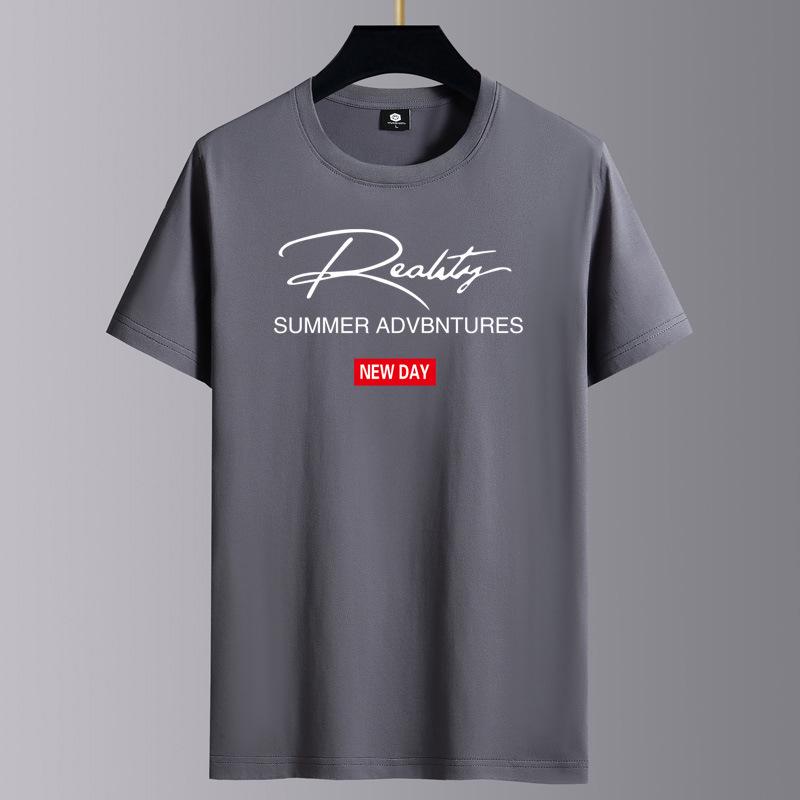 

Мужская модная футболка с круглым вырезом, коротким рукавом, свободного кроя, в стиле кэжуал L