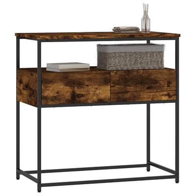 Console Table Smoked Oak 75x40x75 Cm Wood Based Material